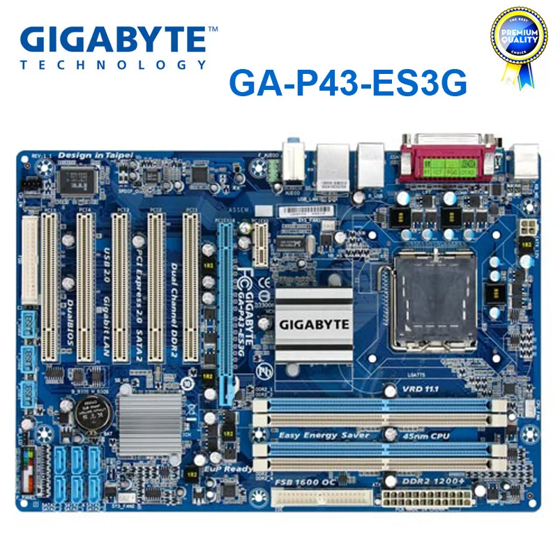 Десктопная Материнская плата GIGABYTE P43 Socket LGA 775 для Core 2 Pentium D DDR2 16G|Материнские