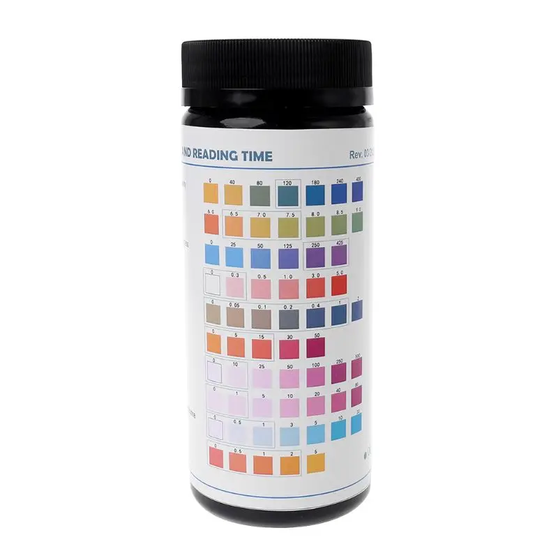 100Strips Water Test Strips Reagent Strip For Quality Analyzing Testing With 10 Analysis Residual Chlorine pH Total Alkali |