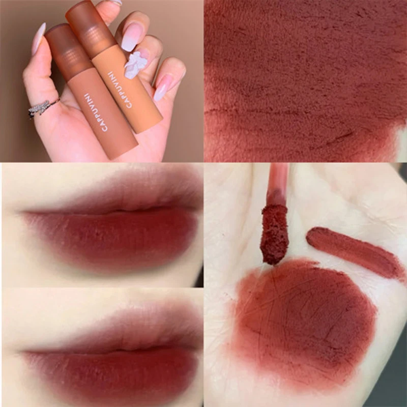 Новый глянцевый бархатный матовый набор для губ блеск помада 24 часа макияжа