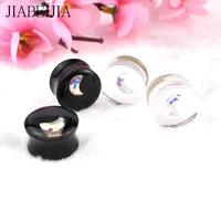 multicolor moon acrylic ear gauges plugs tunnels ear expander stretching kit piercing earring