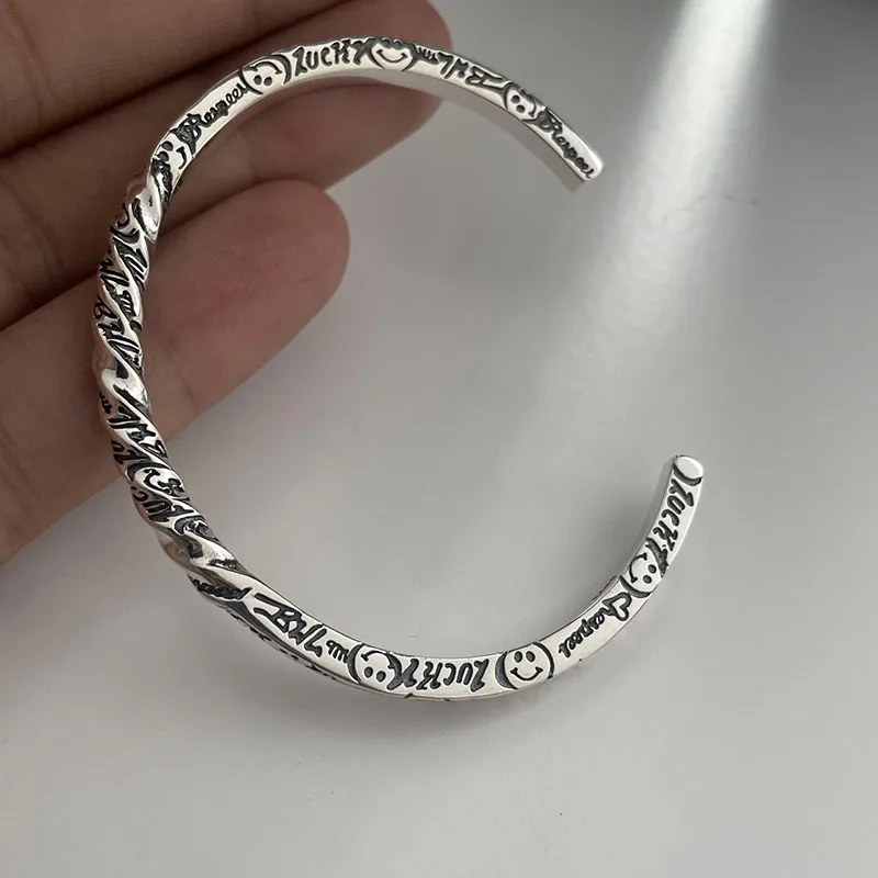 MEYRROYU Silver Color 2021 Popular Punk Irregular Square Smiley Twisted Women Girls Gift Fashion Opening Party Jewelry Newly