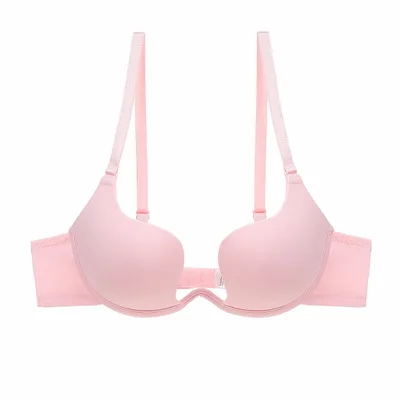 pink Сексуальное женское нижнее белье, бюстгальтеры с открытой спиной, нижнее белье, глубокий u-образный вырез, для свадебного платья, без бретелек, пуш-ап, женское нижнее белье, Прямая поставка - Цвет: pink