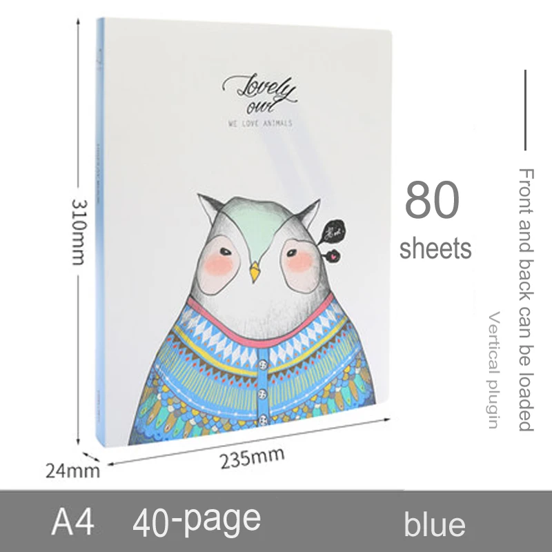 Blue 40pages Deli A4 Music Folder Can Modify The Transparency and Non-reflection of Loose-leaf Multi-layer Insert Files 72411 - Цвет: Blue 40pages