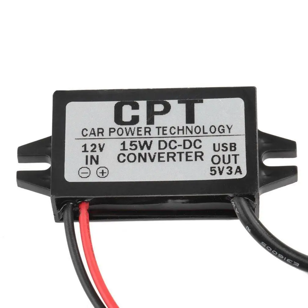 

DC Converter Module 12V To 5V 3A 15W USB Output Power Adapter