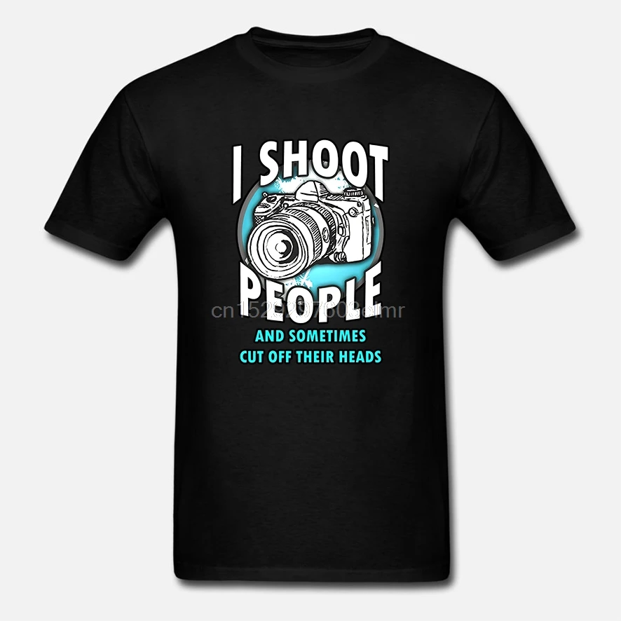 

Funny Men t shirt white t-shirt tshirts Black tee Photography T-shirt - I shoot people men's fashion T-shirt
