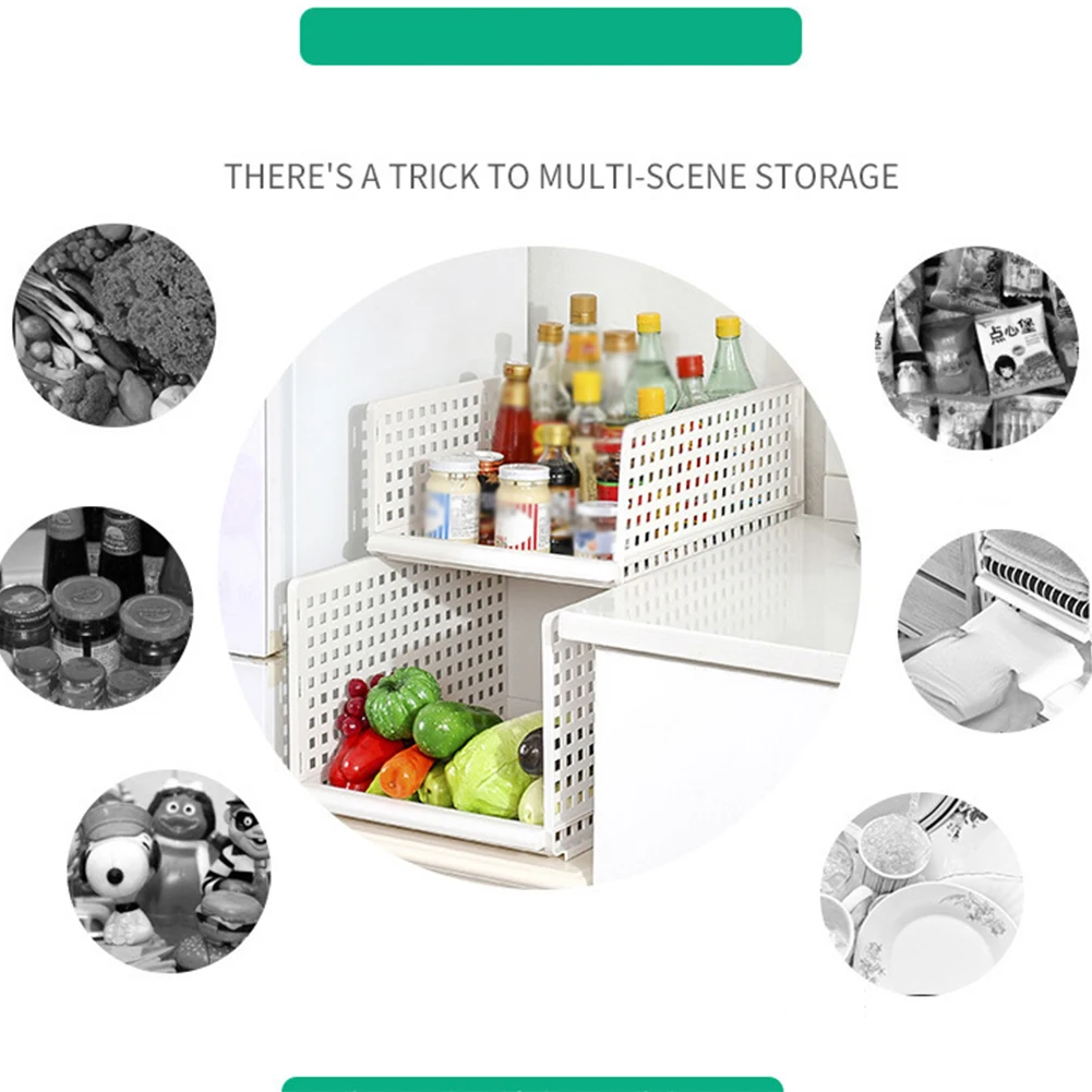 PP Drawer Type Separate Folding Clothes Organizer Sundries Storage Basket Hollowed Out Kitchen Holder Bathroom Bedroom Practical | Дом и сад