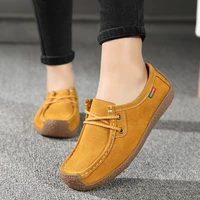 women shoes flats leather sneakers women 2020 comfortable female casual walking footwear fashion large size loafers shoes zz179
