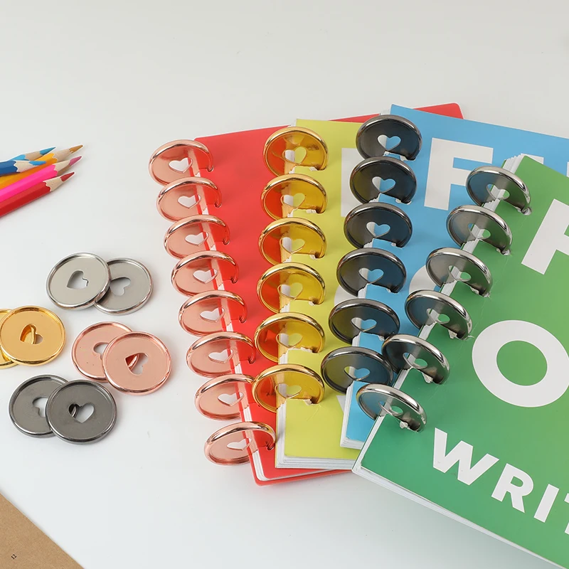 

100 шт. 24 мм кольцо для связывания из розового золота, отверстие в форме гриба, свободное кольцо в форме листа, круглое Связывание в форме серд...