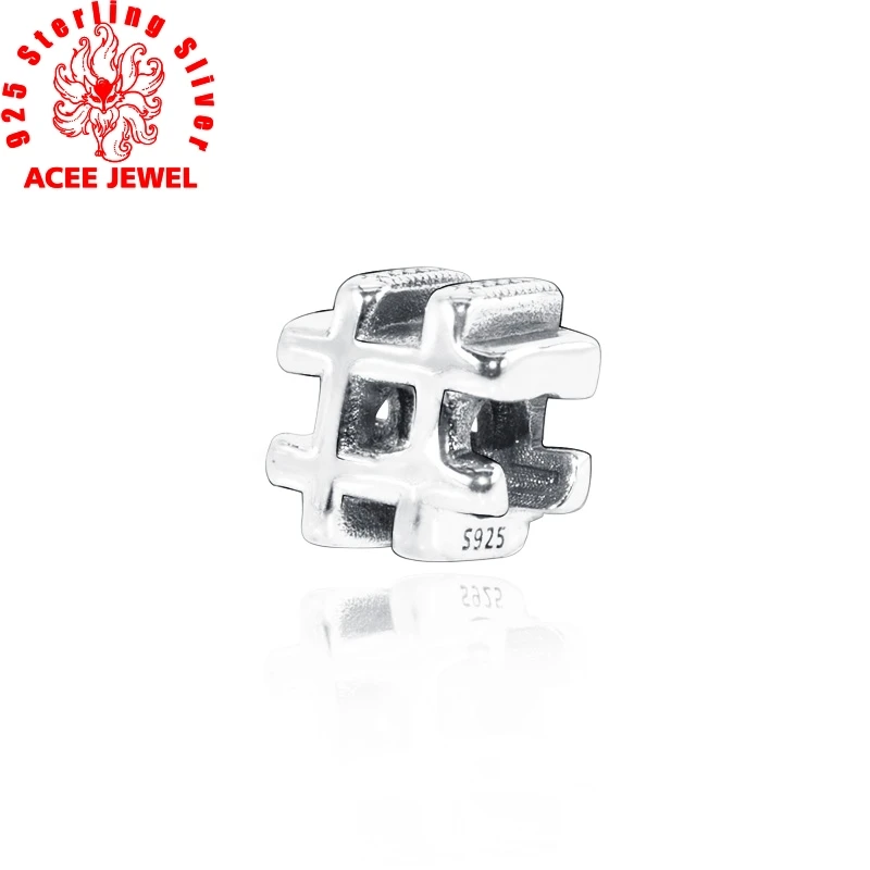 2019 г. модное поступление бусин подвески с символами хэштега подходят для