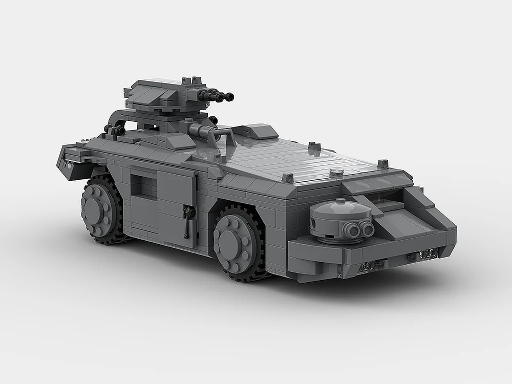 

Small particle building block MOC military equipment vehicle m577 armed vehicle model assembly toy children's birthday gift