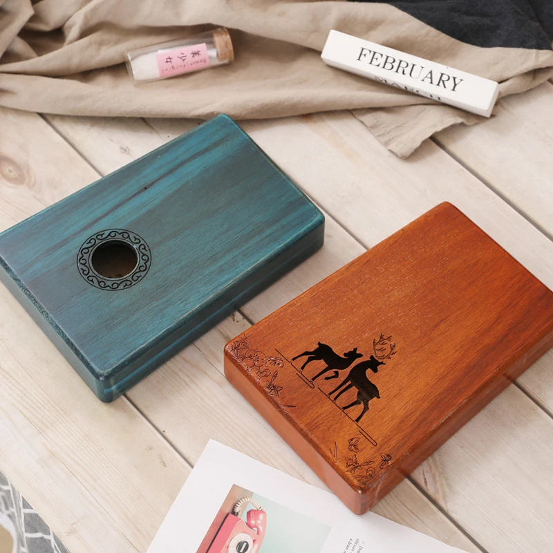 17 ключ калимба африканская твердая сосна красное дерево палец фортепиано Sanza Mbira