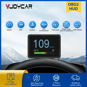 Бортовой компьютер Vjoycar для автомобиля, OBD2, цифровой дисплей, скорость расхода топлива кмч мильч, обмин, температура воды. Индикатор OBD HUD