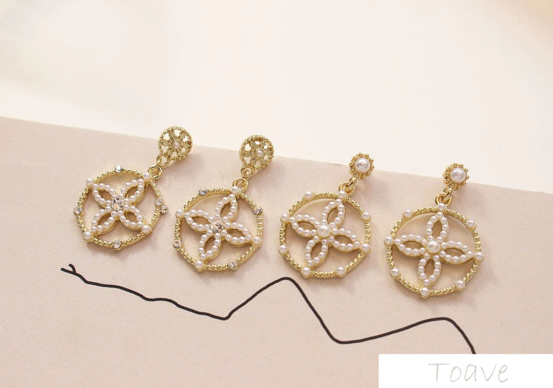 

Pearl Alloy Pendant Silver Needle Pendant Ear Stud DIY Handmade Ear Stud Material Accessories