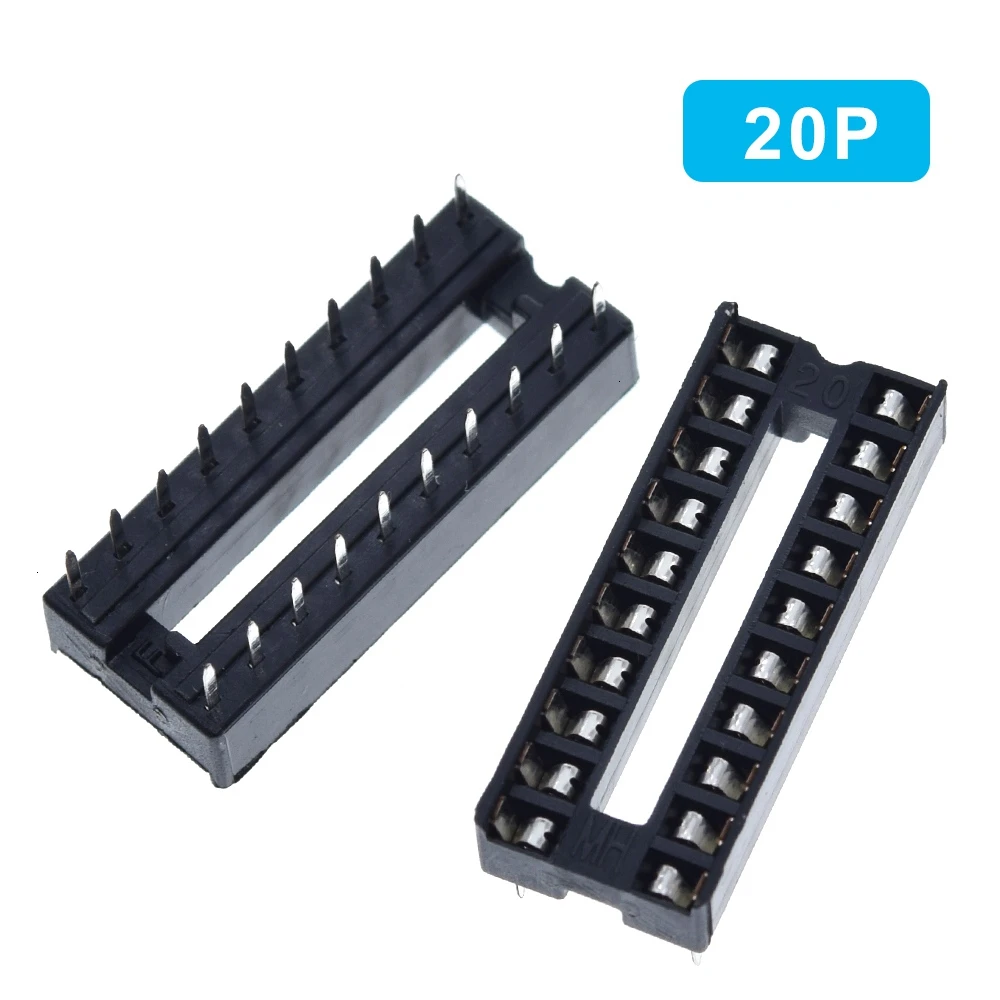 10 шт. IC сиденье 6 P/8 P/14 P/16 P/18 P/20 P/24 P/28 P DIP ИС адаптер припоя Тип 28 pin узкий корпус гнезда DIP MCU сиденье 24PIN - Цвет: 20P