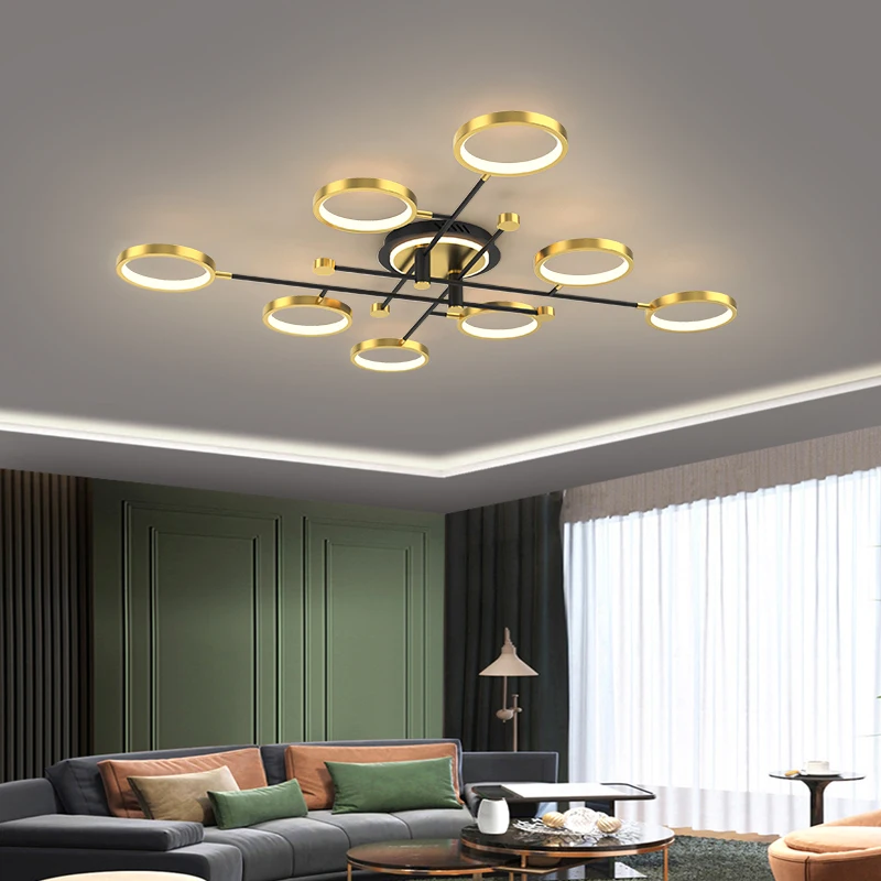 

Nordic Luxury Living Room Led Chandelier Modern Minimalist Lamp for Dining Room Bedroom Atmospheric Creative House Lighting