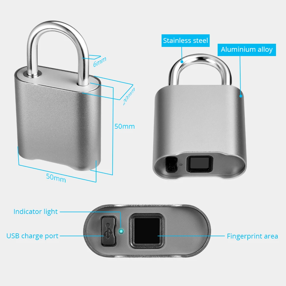 Умный БЕСКЛЮЧЕВОЙ Bluetooth замок отпечатков пальцев IP65 Водонепроницаемый Cerradura Противоугонный замок с защитой от отпечатков пальцев замок для двери багажный замок