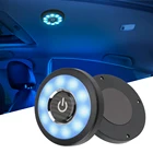 Автомобильный светильник для чтения, автомобильный потолочный светильник на крышу, магнитный беспроводной светодиодный ночник с сенсорным экраном, круглый светильник для салона автомобиля