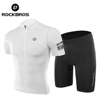 rockbros summer cycling jersey set men women shorts t shirt mtb road bike breathable cycling clothes bicycle equipment black