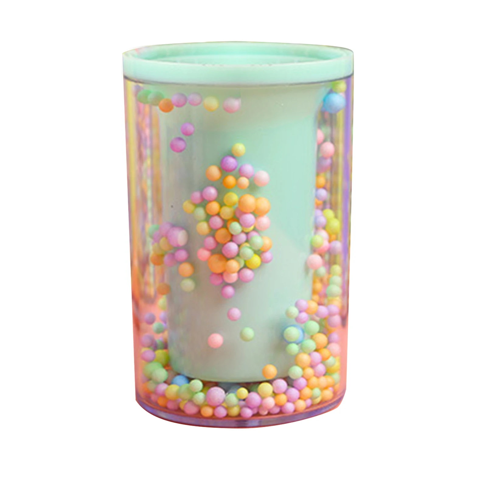 

Pencil Home Office Pen Holder Storage Foam Ball Gift Large Capacity Multifunctional Makeup Brush Cylinder Shape Acrylic Student