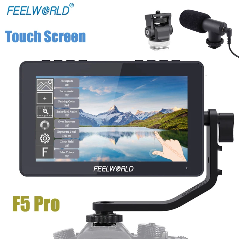 FEELWORLD F5 Pro 5 дюймов на цифровой зеркальной камере полевой монитор сенсорный экран