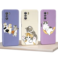 cute cartoon cat liquid silicone soft cover for xiaomi redmi 9 9a 9at 9c 9t 8 8a 7 10x k40 k30 k30s prime phone case