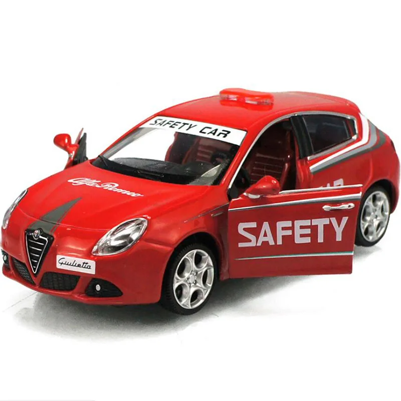 1/32 Alfa Romeo игрушечный автомобиль безопасности для детей литая модель литья под