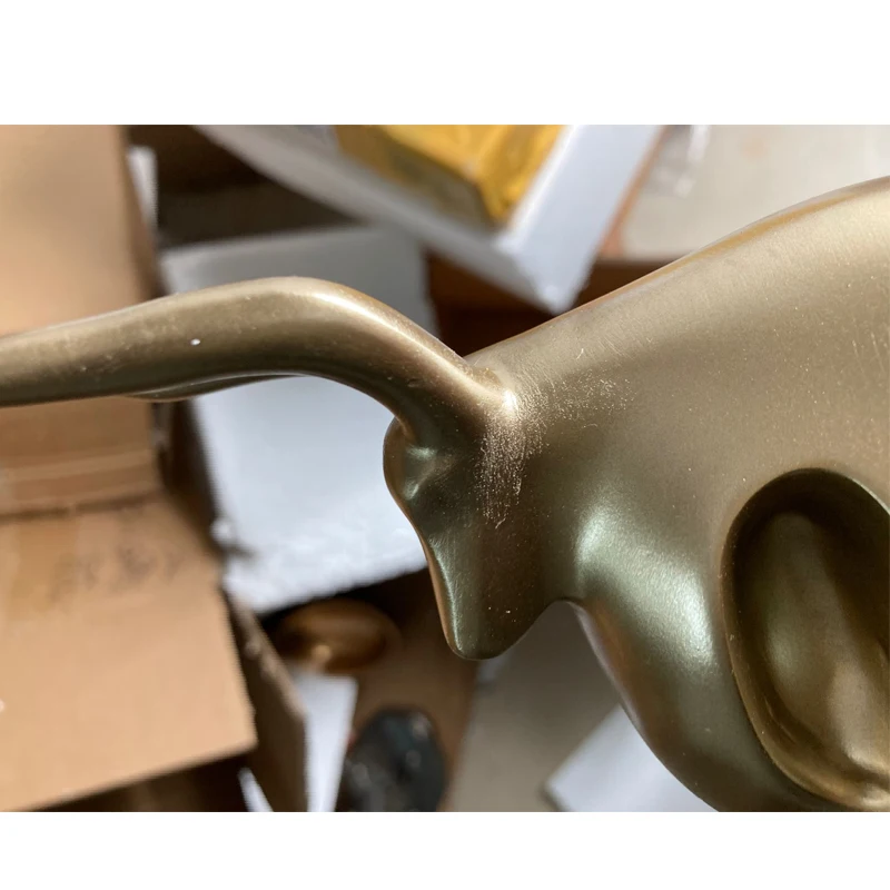 

Abstract Golden Calf Statue Resin Decoration Home Accessories Gift Geometric Taurus Sculpture bull ox Cattle decor art