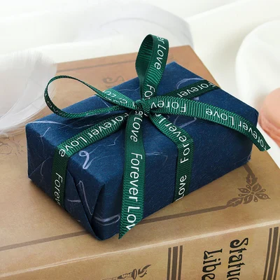 Темно-зеленая лента свежий цветочный магазин подарочная упаковка для торта