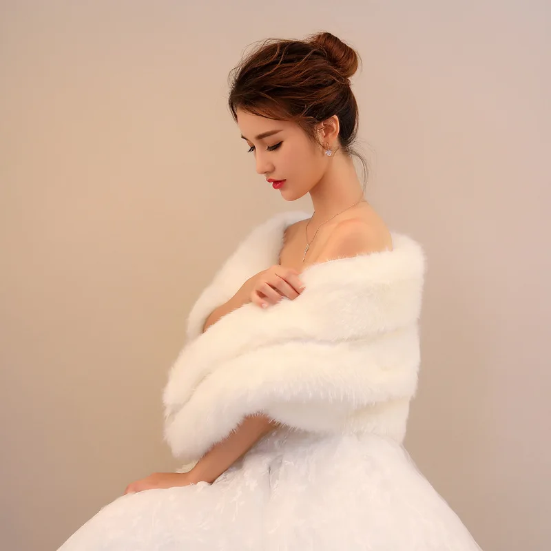 Модное свадебное покрывало жакет накидки для невесты зимнее платье Обертывания