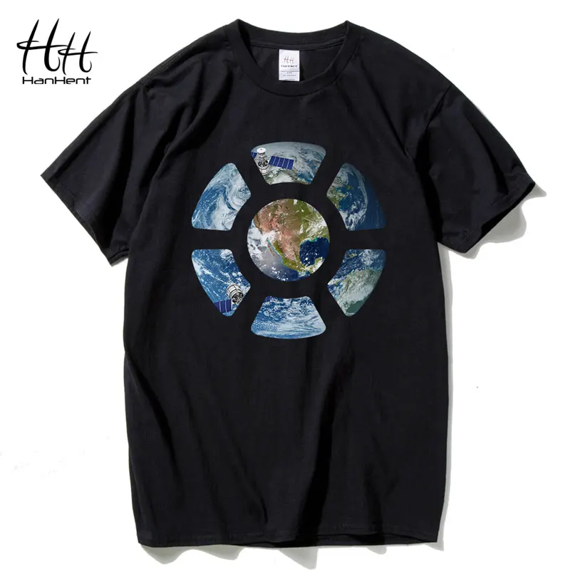 Футболки с изображением земли из космоса Мужская одежда свободная дизайнерская