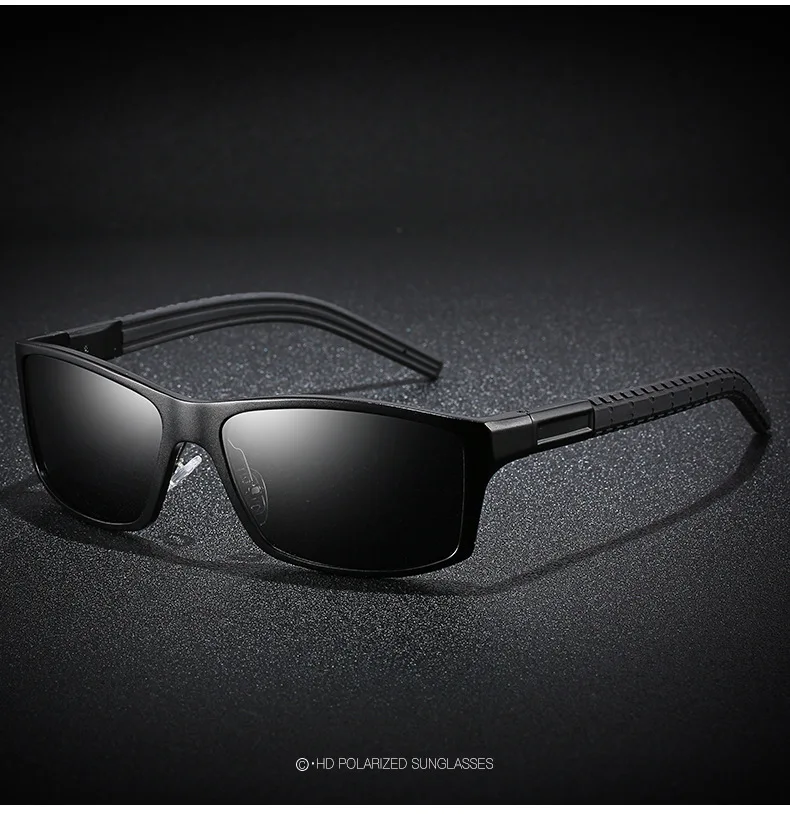 

2021 Retro Square Polarized Sunglasses Men Fashion Brand Polaroid HD Lenses Eyepieces Black Glasses Summer Shades Male Eyewear