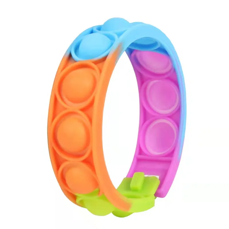 Kid Fidget Toys For Children Push Bubble Dimple Bracelet Decompression Toy Adults Anti Stress Reliever Sensory Kids | Игрушки и хобби