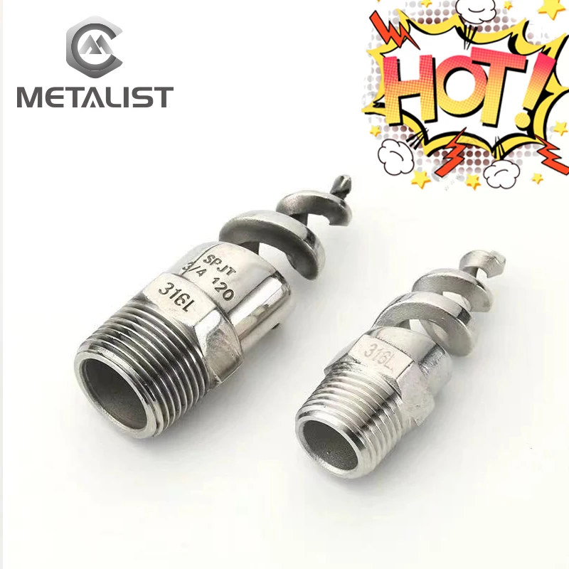 METALIST DN8-DN25 316L Spiral Jet Nozzle Industrial Spray Dust Remove Full Cone for Garden | Обустройство дома