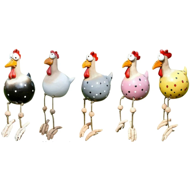 

Chicken Garden Decoration Animal Figurine Art Statue Ornament Home Desk Decorative Craft for Indoor Outdoor Decoration