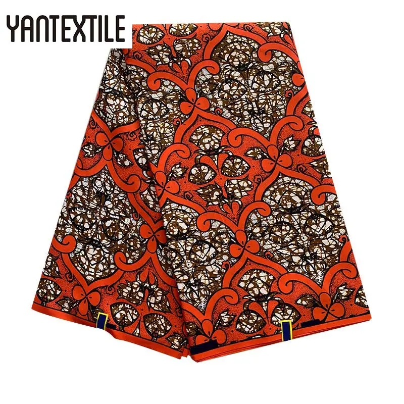 YANTEXTILE новая Анкара ткань Африканский настоящий воск принт Tissu Africain 6 ярдов настоящий воск Африканский батик ткань для свадебного платья