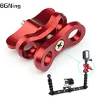 Штатив с ЧПУ, зажим-бабочка, 2, 3 отверстия, кронштейн для дайвинсветильник шаровая Головка, адаптер для крепления спортивной зеркальной камеры Gopro