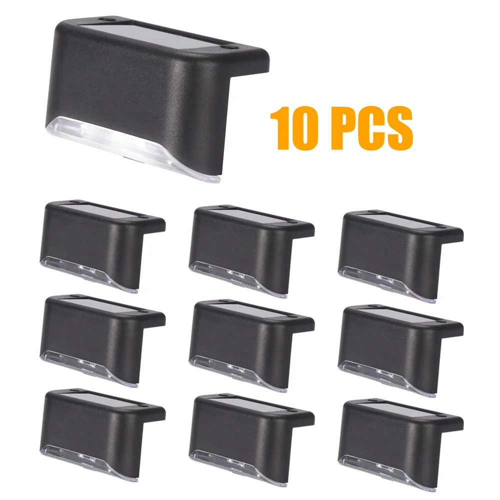 10 шт. водонепроницаемые светодиодные Настенные светильники на солнечной