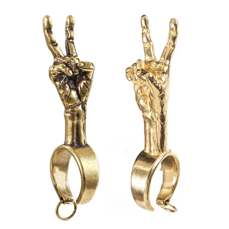 

Vintage Cigarette Holder Creative Golden And Tan Ring Clip Women Men Smoking Accessories Smoker Gift