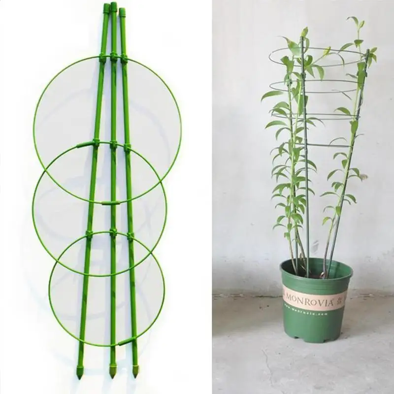 Пластиковые цветы растения Поддержка каркас лозы овощи полка кольца для зажимов