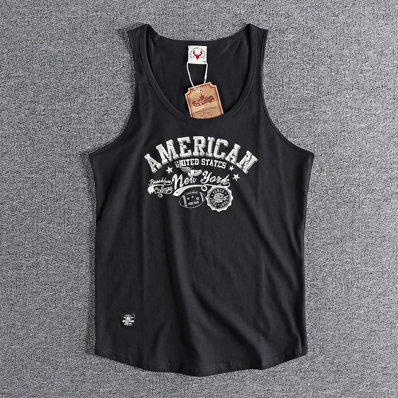 

Жилет мужской универсальный из чистого хлопка с надписью, безрукавка с круглым вырезом в стиле хип-хоп, безрукавка, лето 453