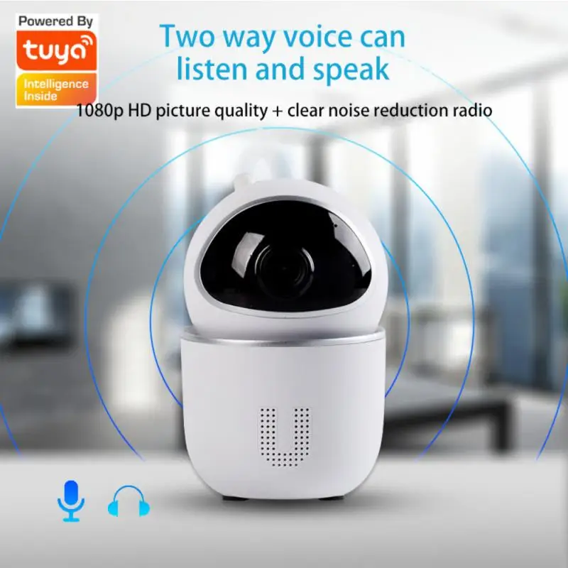

IP-камера Tuya 1080P Беспроводная с поддержкой Wi-Fi и видеоняни