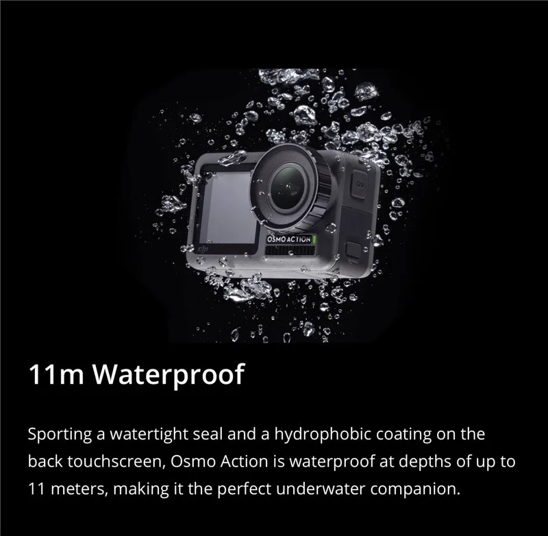 DJI Osmo экшн Водонепроницаемый спортивные Камера комбо для DJI Original двойные экраны с разрешением 4K HDR Videostabilized 8xSlow движения UHD изображение