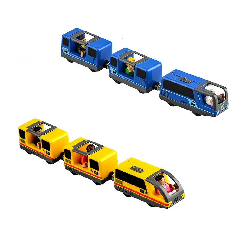 

Kids Electric Train Toys Set Train Diecast Slot Toy Fit For Standard Wooden Train Track Railway Birthday Gifts For Kids