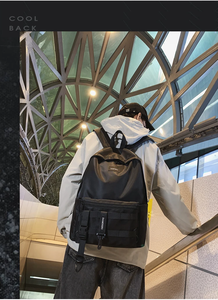

PB4131 Japanese tooling style backpack high school student male college student school bag leisure travel computer bag
