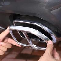 for bmw g01 g02 x3 x4 chromium stying exhaust header chrome plating stainless steel car rear exhaust tail pipe cover trim