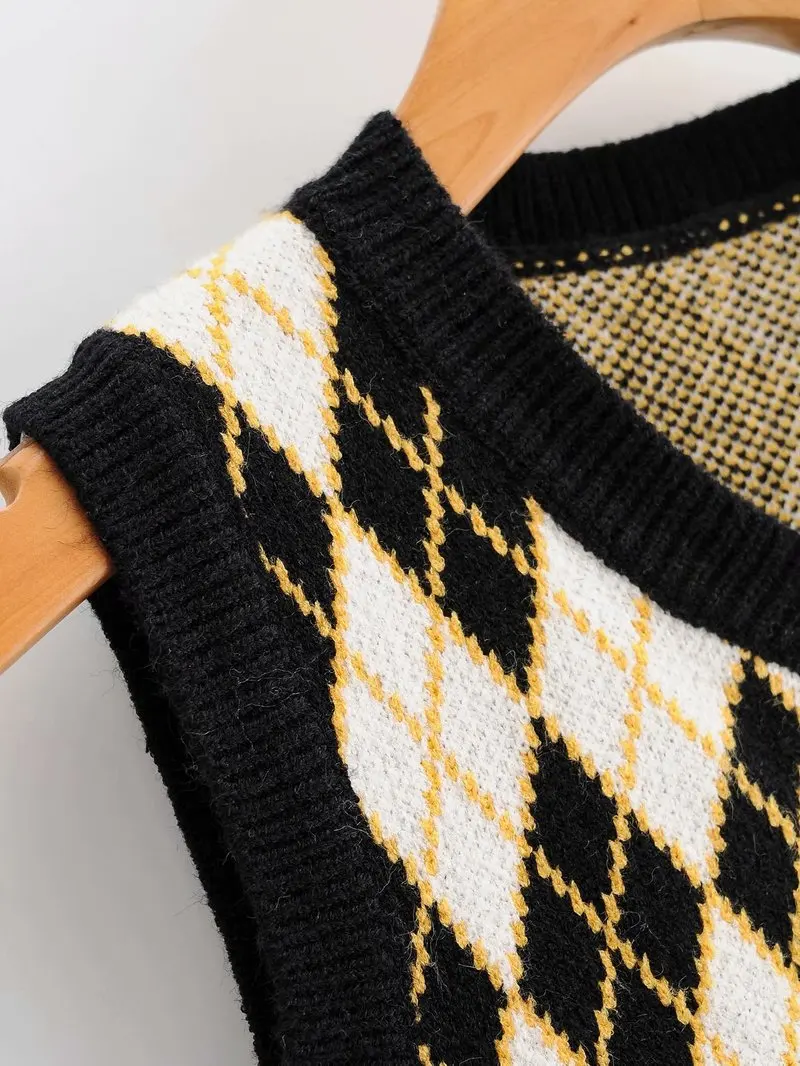 Высокое качество женский свитер жилет с v-образным вырезом вязаные зимние теплые