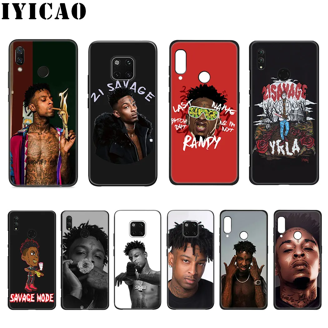 Мягкий силиконовый чехол Rapper hip hop 21 Savage для huawei mate 30 Pro Lite Y9 Prime P9 P8 |