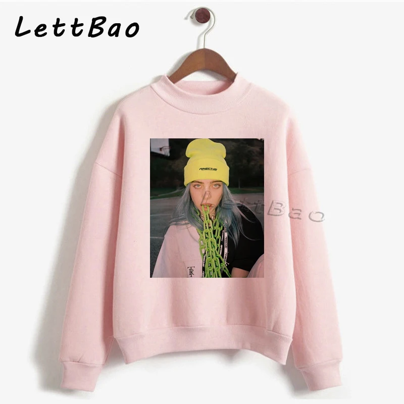 3 Billie Eilish толстовки свитер уличная Эстетическая Готическая Moletom Feminino Ullzang Harajuku на заказ Женская толстовка Femme 90s - Цвет: 3