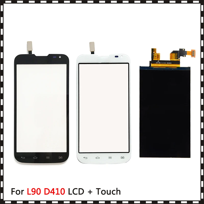 New High Quality 4.7'' For LG L90 D410 Dual card Lcd Display With Touch Screen Digitizer Sensor|Экраны для мобильных