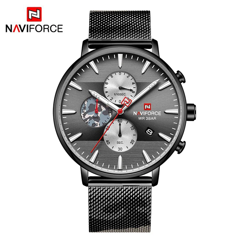 Naviforce мужские часы ультра тонкие s элегантные модные кварцевые наручные